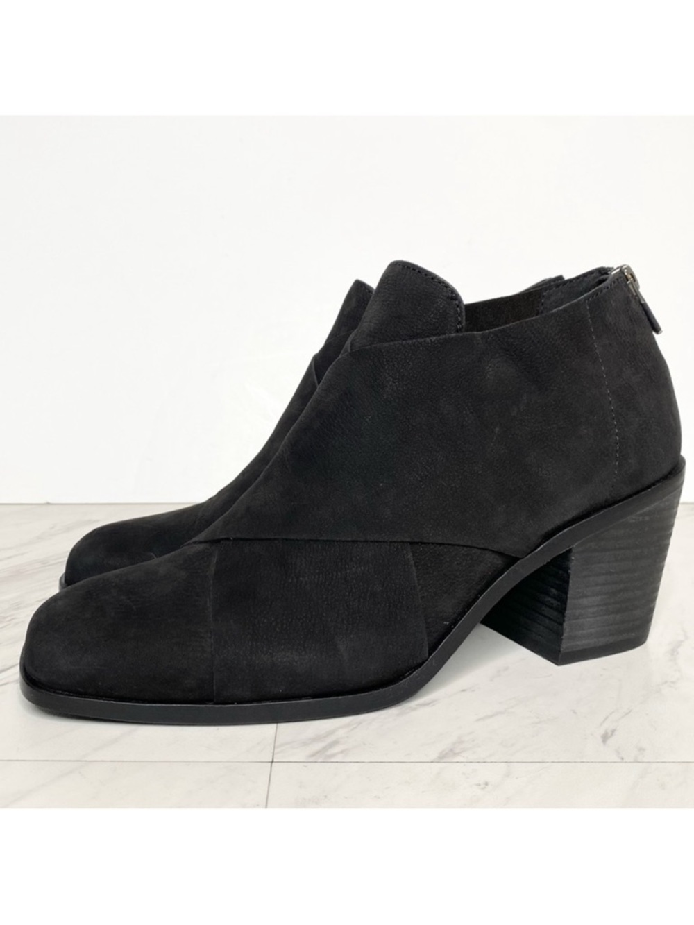 Eileen Fisher Ember Black Nubuck Bootie 9
